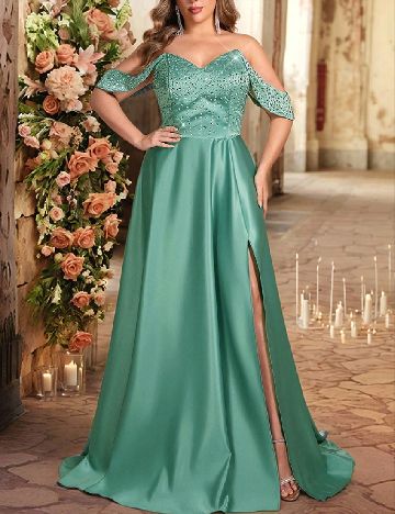 Rochie lunga SHEIN CURVE, verde