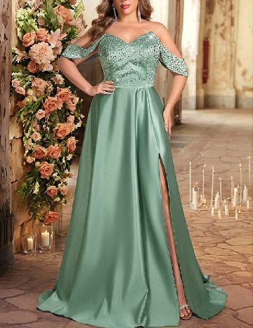 Rochie lunga SHEIN CURVE, verde