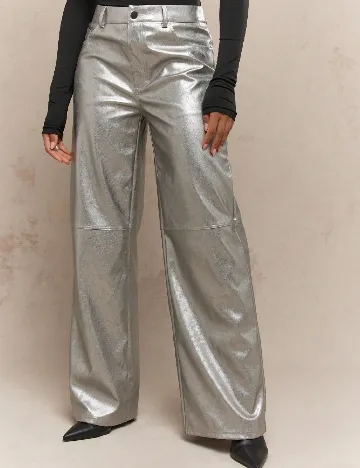 Pantaloni Missguided, argintiu Gri