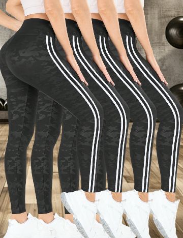 Set colanti 4 bucati SHEIN, negru/alb