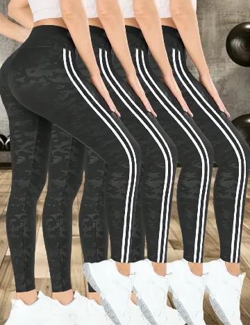Set colanti 4 bucati SHEIN, negru/alb Negru