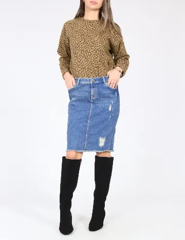 Fusta Zara, albastru Albastru