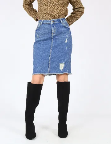 Fusta Zara, albastru Albastru