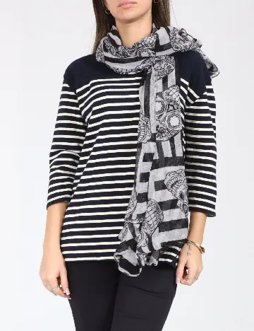 Esarfa Zara, gri/negru Gri