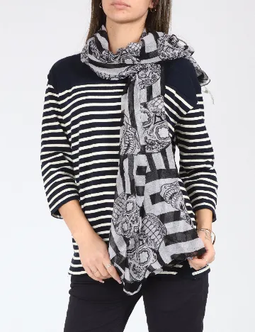 Esarfa Zara, gri/negru Gri