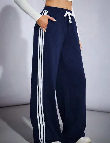 Pantaloni SHEIN CURVE, bleumarin Albastru