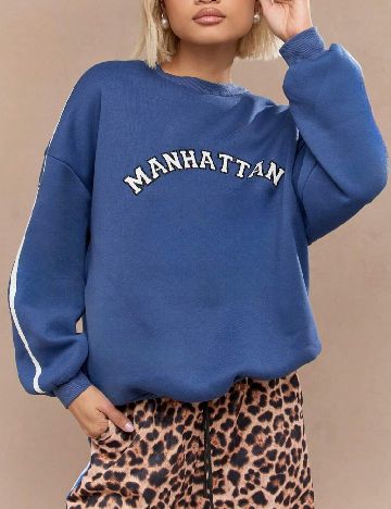 Bluza Oversize Missguided, albastru