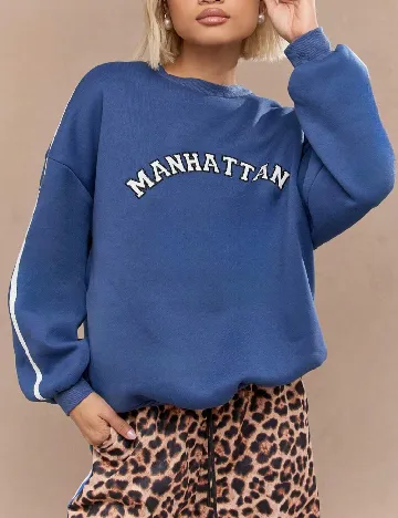 Bluza Oversize Missguided, albastru Albastru