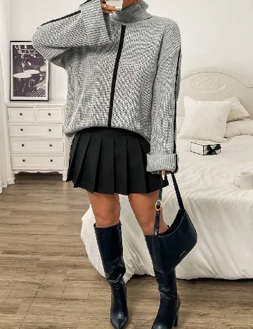 Pulover SHEIN CURVE, gri Gri