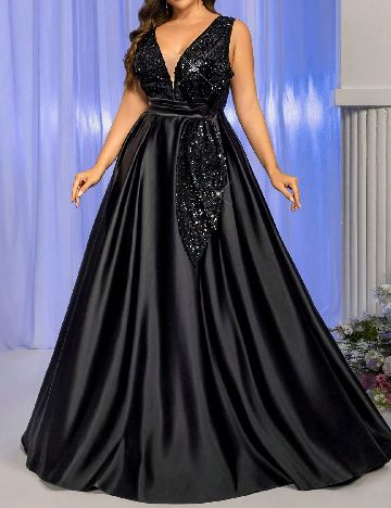 Rochie lunga SHEIN CURVE, negru