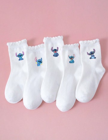 Set sosete 5 perechi Shein Kids, alb