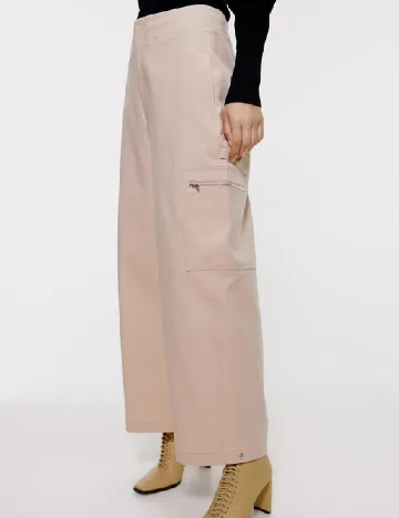 Pantaloni Zara, crem Crem