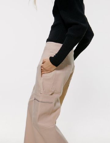 Pantaloni Zara, crem