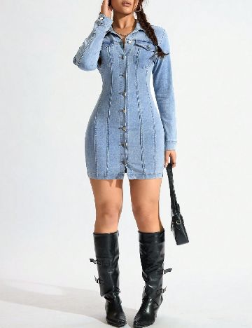 Rochie scurta SHEIN, albastru