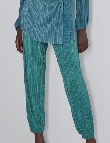 Pantaloni Zara, turcoaz