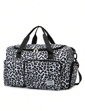 Geanta SHEIN, alb/negru