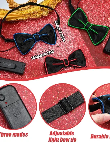 Papion cu led SHEIN, negru/verde Verde