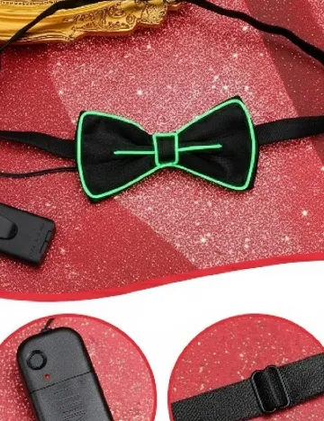 Papion cu led SHEIN, negru/verde Verde