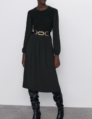 Rochie medie Zara, gri inchis