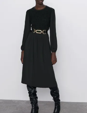 Rochie medie Zara, gri inchis Gri