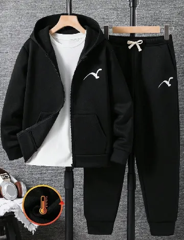 Trening Shein Kids, negru Negru