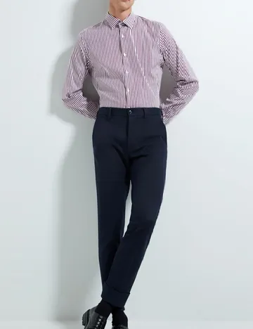 Camasa Zara, alb/visiniu Rosu