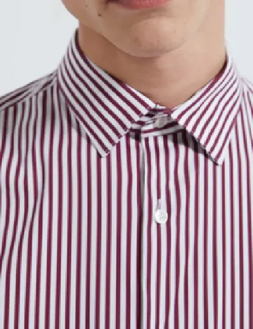 Camasa Zara, alb/visiniu Rosu