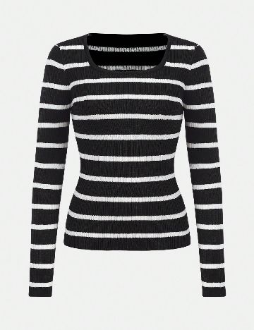 Bluza Shein Kids, negru/alb