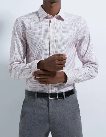 Camasa Zara, alb/rosu Alb