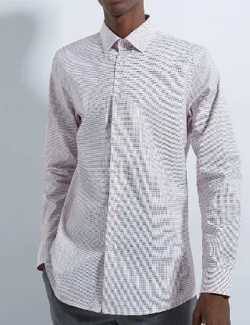 Camasa Zara, alb/rosu Alb