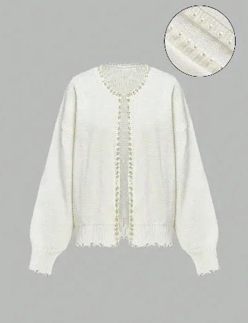 Cardigan SHEIN, alb Alb