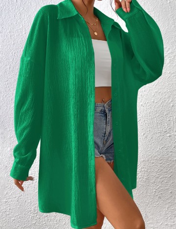 Camasa Oversize SHEIN, verde
