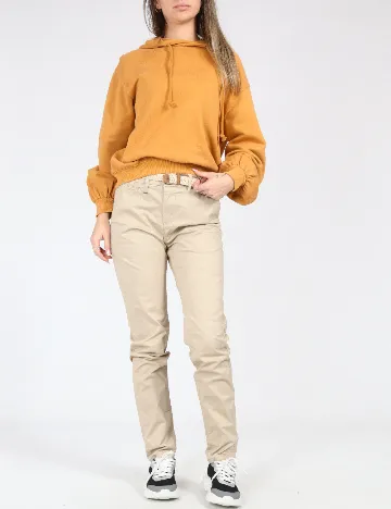 Pantaloni Pull&Bear, bej Crem