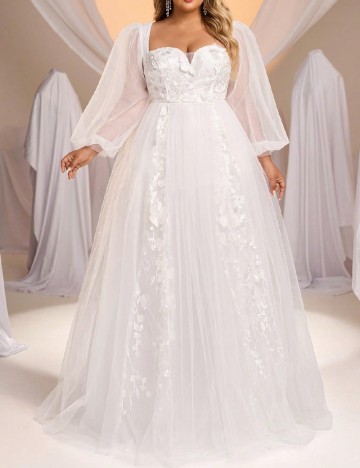 Rochie lunga SHEIN CURVE, alb