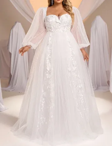 Rochie lunga SHEIN CURVE, alb Alb