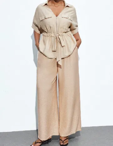 Pantaloni SHEIN CURVE, crem Crem