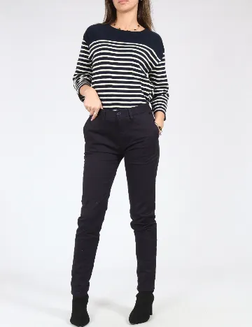 Pantaloni Pull&Bear, bleumarin Albastru