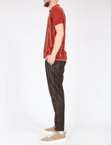 Pantaloni Zara, negru/maro Negru