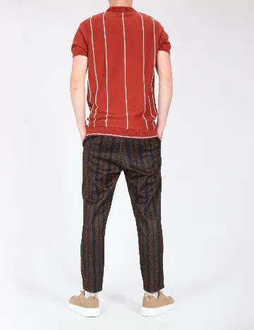 Pantaloni Zara, negru/maro Negru