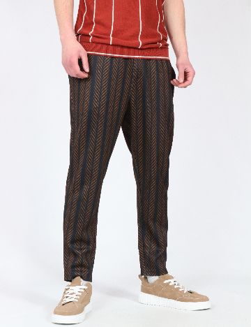 Pantaloni Zara, negru/maro