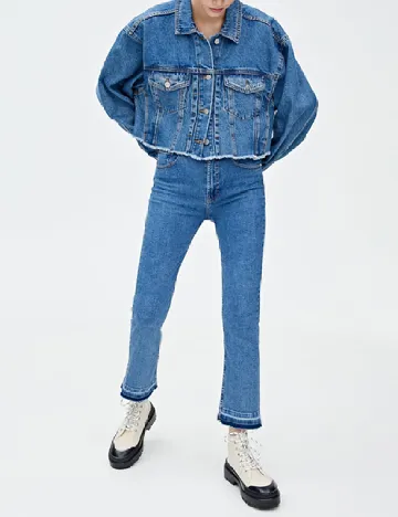 Blugi Pull&Bear, albastru Albastru