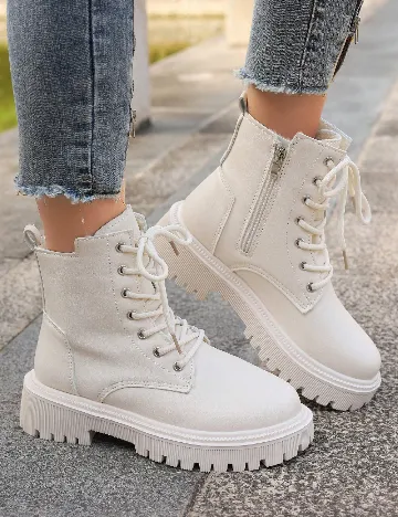 Ghete SHEIN, ecru Alb