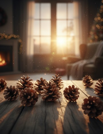 Set muguri mici de pin Home Accents, maro