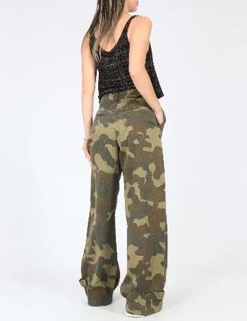 Pantaloni Zara, army Verde