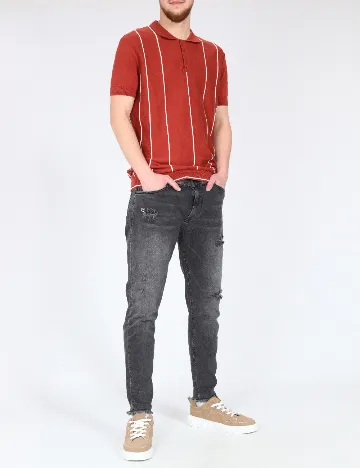 Blugi Zara, gri inchis Gri