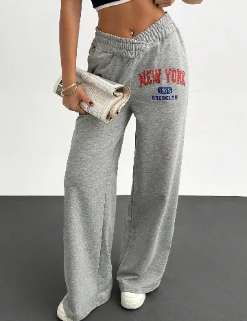 Pantaloni SHEIN, gri deschis Gri