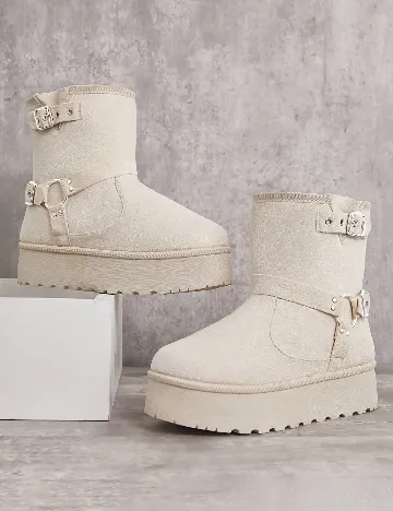 Ghete SHEIN, ecru Alb