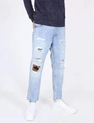 Blugi Zara, albastru Albastru