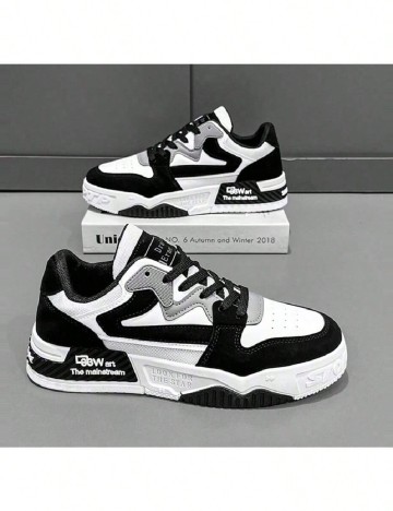 Adidasi SHEIN, alb/negru