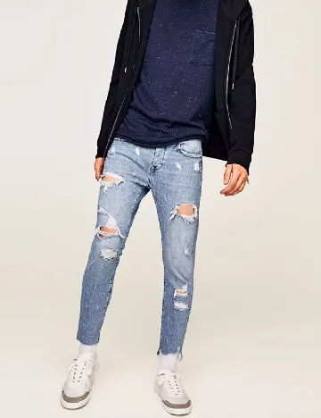 Blugi Zara, albastru Albastru